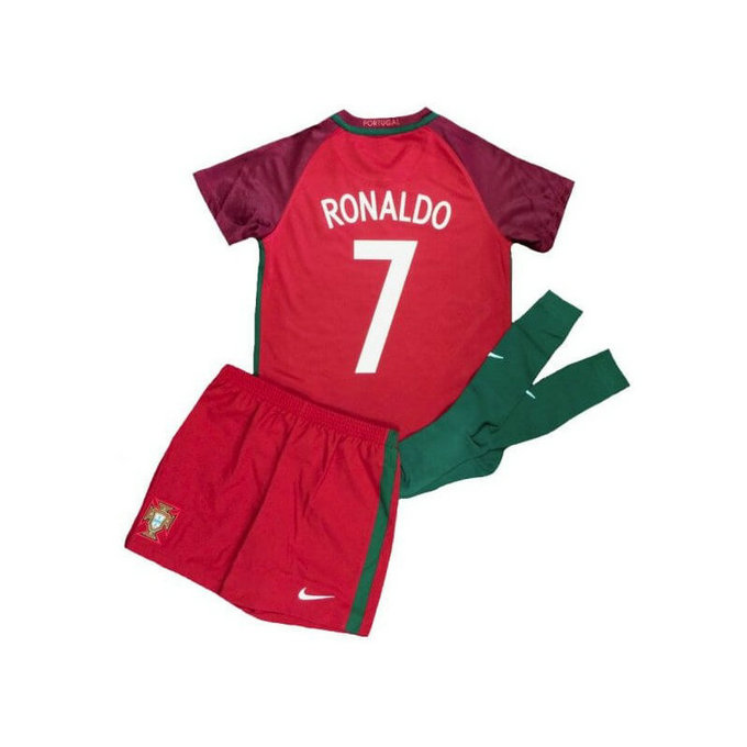 Ensemble Portugal Enfant RONALDO 2016/2017 EURO 2016 Maillot Short Chaussettes Domicile