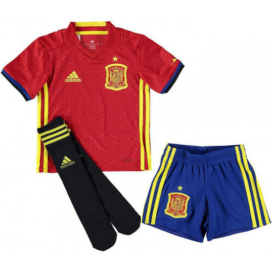 Ensemble Espagne Enfant 2016/2017 EURO 2016 Maillot Short Chaussettes Domicile