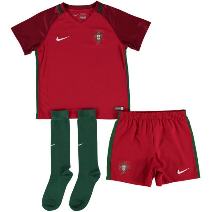 Ensemble Portugal Enfant 2016/2017 EURO 2016 Maillot Short Chaussettes Domicile