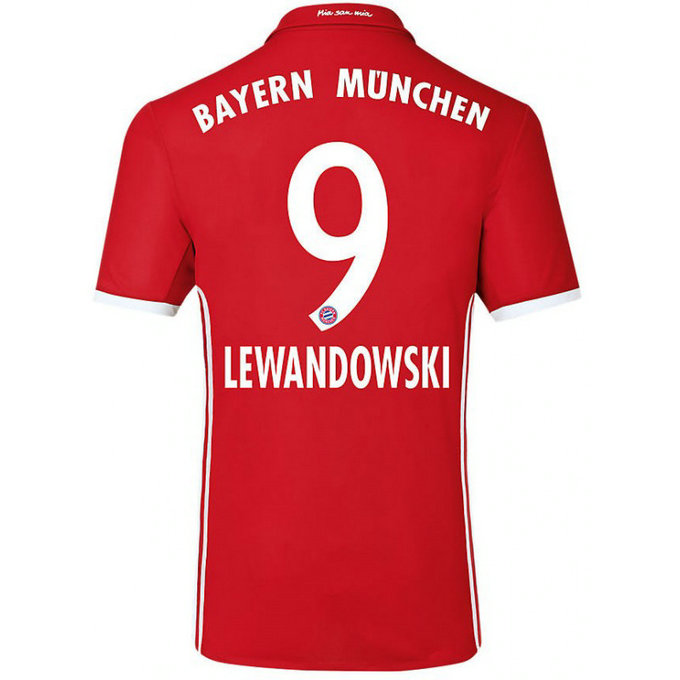 Maillot Bayern LEWANDOWSKI 2016/2017 Domicile