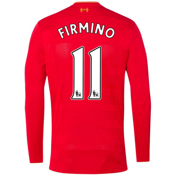 Maillot Liverpool FIRMINO 2016/2017 Domicile Manches Longues