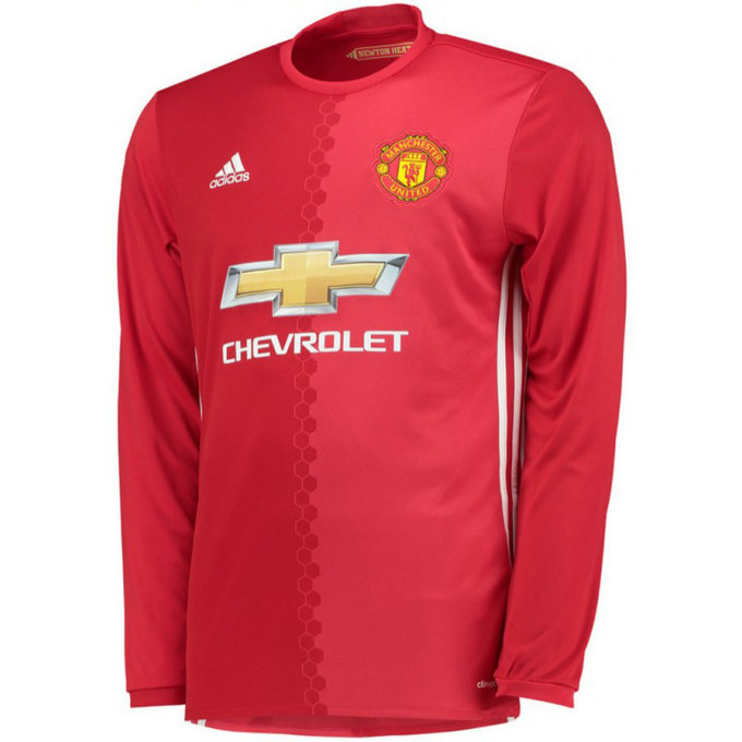Maillot Manchester United 2016/2017 Domicile Manches Longues
