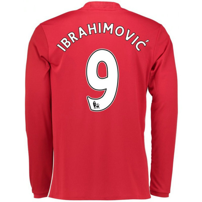 Maillot Manchester United IBRAHIMOVIC 2016/2017 2016/2017 Domicile Manches Longues