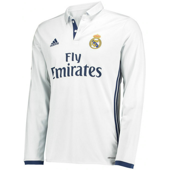 Maillot Real Madrid 2016/2017 Domicile Manches Longues