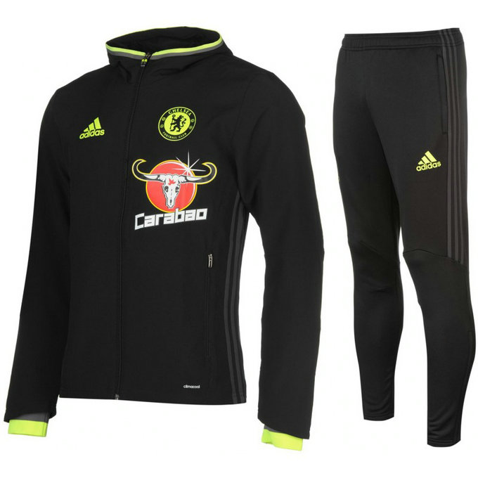 Survetement Chelsea 2016/2017 Capuche Noir