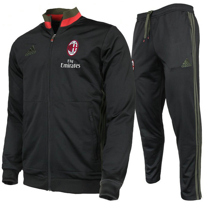 Survetement Milan Ac 2016/2017 Noir Destockage