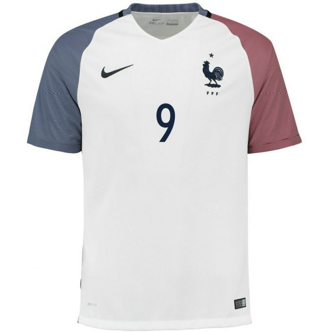 Maillot Equipe de France GIROUD 2016/2017 EURO 2016 Extérieur